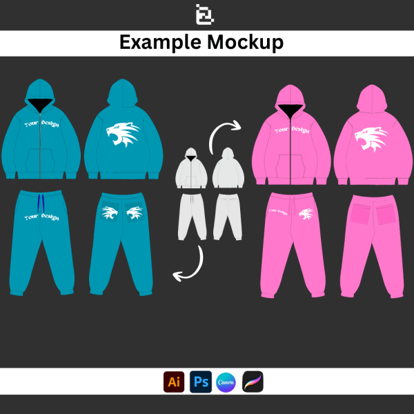 600+ Clothing Tech Pack Mockup Bundle